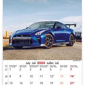 Muurkalender Sports Cars 2024 - Juli