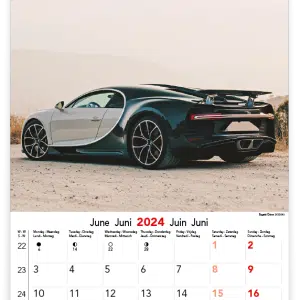 Muurkalender Sports Cars 2024 - Juni