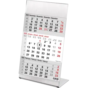 Kantoorkalender 3-maand 2025 Steel