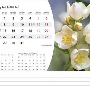 Bureaukalender Flowers 2025 - Juli