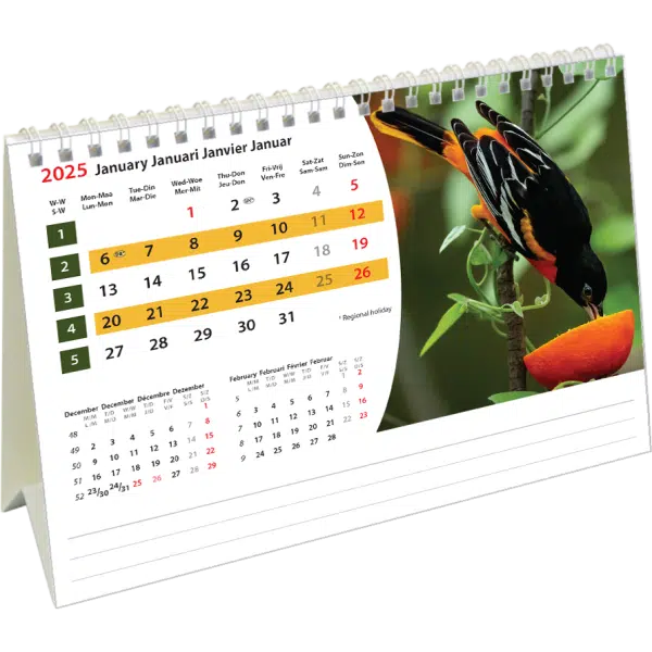 Bureaukalender Wildlife 2025 - Januari