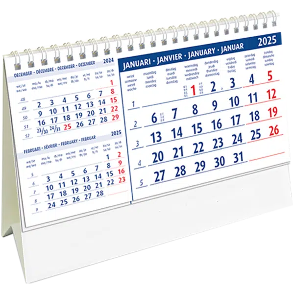 Bureaukalender Belgium 2025