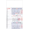 3-maandkalender Memo blauw 2025