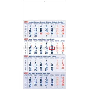 4-maandkalender Classic blauw 2025