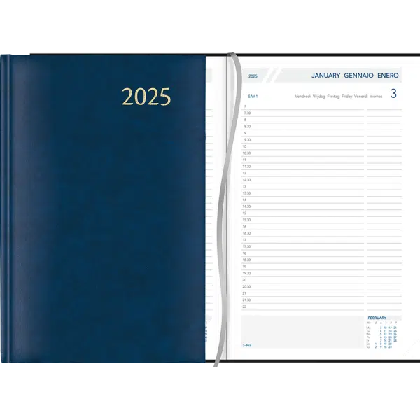 Agenda Daily 2025 Blauw