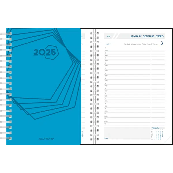 Agenda Daily wire-o 2025 Blauw