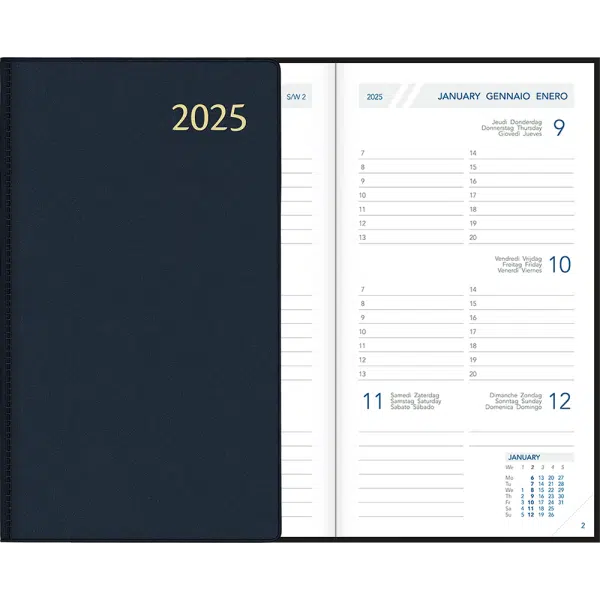 Zakagenda Visuplan 2025 gebonden blauw