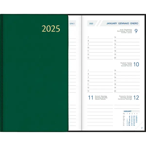 Zakagenda Visuplan 2025 gebonden groen