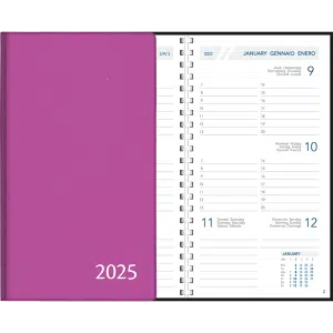 Zakagenda Visuplan 2025 spiraal purper