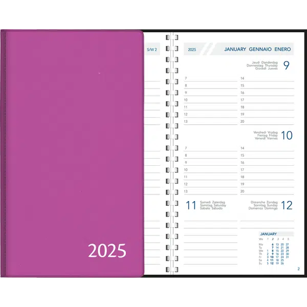 Zakagenda Visuplan 2025 spiraal purper