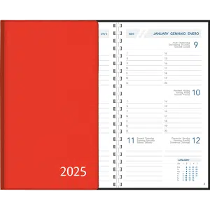 Zakagenda Visuplan 2025 spiraal rood