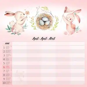 Muurkalender Family Planner 2025 - April