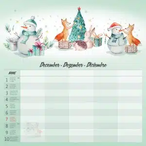 Muurkalender Family Planner 2025 - December