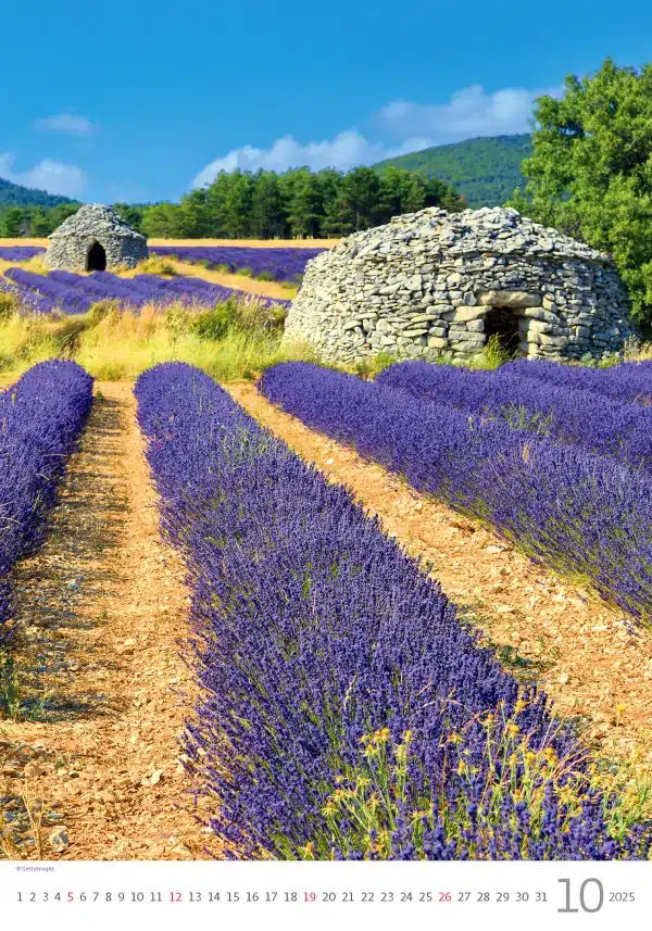 Muurkalender Provence 2025 - Oktober