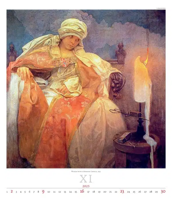 Kunstkalender Alfons Mucha 2025 - November