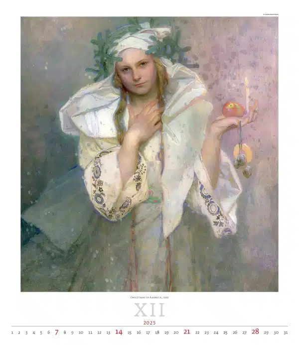 Kunstkalender Alfons Mucha 2025 - December