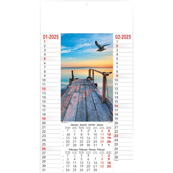 Muurkalender Seaside 2025