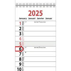 Strookkalender XL 2025 - Detail