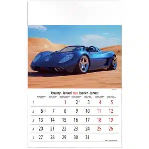 Muurkalender Sports Cars by AI 2025 - Januari